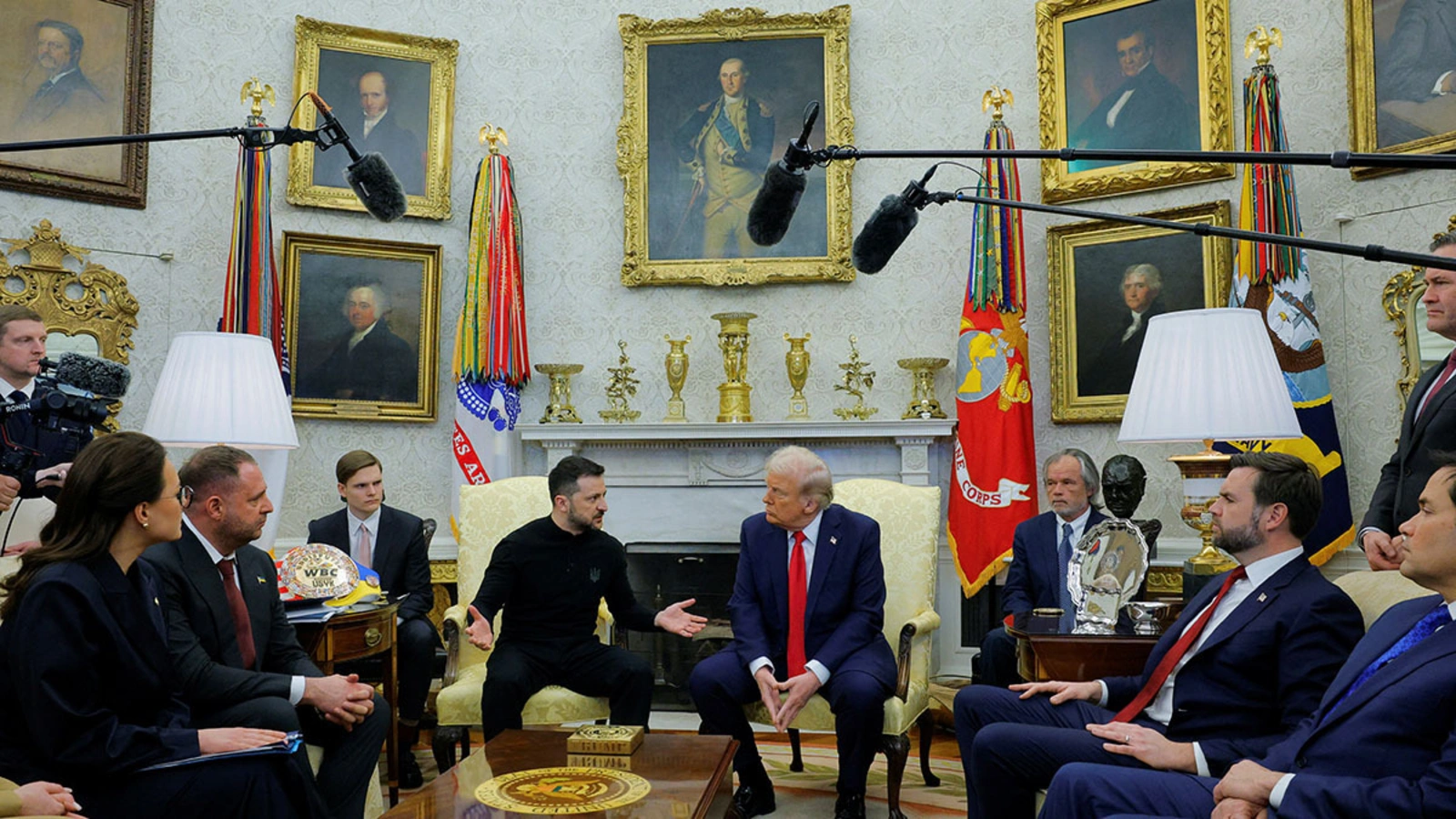 President Trump and Ukrainian President Zelenskyy in Oval Office, Feb. 28, 2025